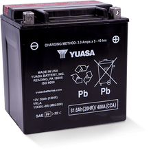 Load image into Gallery viewer, Yuasa YIX30L-BS-PW High Performance Maintenance Free AGM 12 Volt Battery (Bottle Supplied)