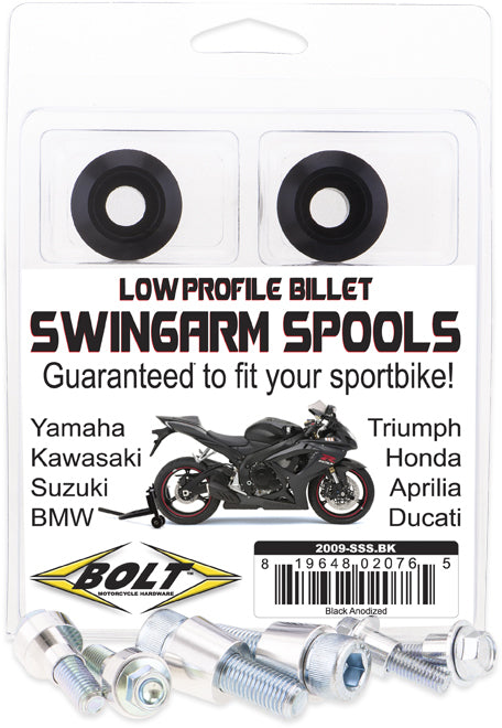 BOLT Swingarm Spools Black (2009-SSS.BK)