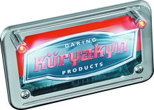 Load image into Gallery viewer, Kuryakyn LED License Plate Light With Red Accent Light Universal Chrome