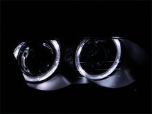 Cargar imagen en el visor de la galería, Faros delanteros con proyector ANZO 1999-2001 BMW Serie 3 E46 con Halo negro (CCFL)