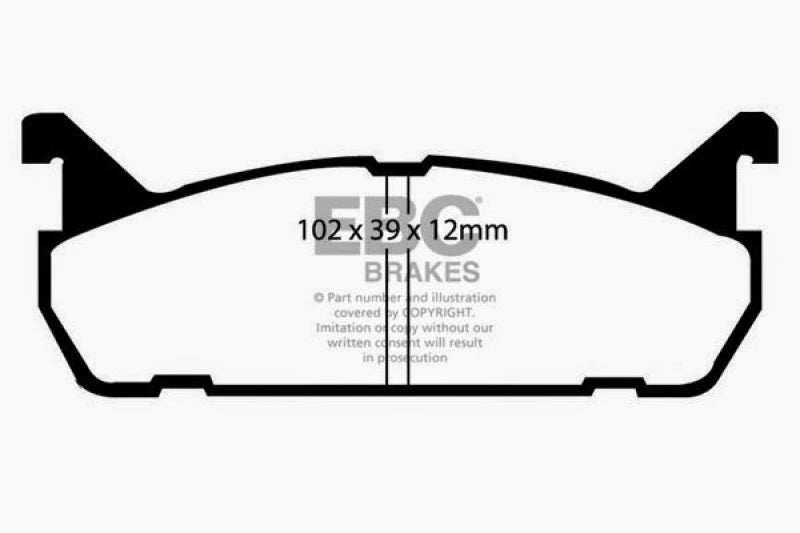 Pastillas de freno traseras EBC 91-96 Ford Escort 1.8 Yellowstuff