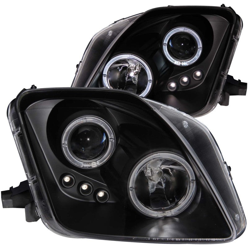 Faros delanteros con proyector ANZO 1997-2001 Honda Prelude con Halo negro y LED