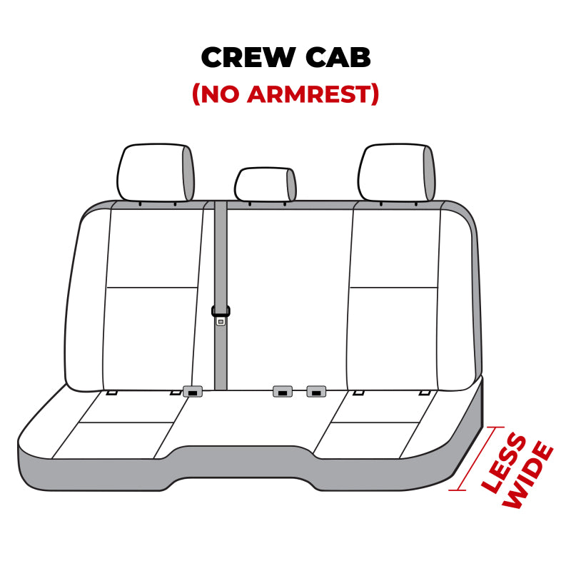 Covercraft Polycotton SeatSaver Custom Second Row Seat Covers - Charcoal — Fits 2011-2024 Dodge Ram