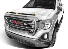 Cargar imagen en el visor de la galería, AVS 19-22 GMC Sierra Aeroskin Low Profile Hood Shield w/ Lights - White Frost Tricoat