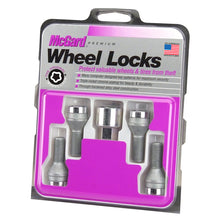 Cargar imagen en el visor de la galería, McGard Wheel Lock Bolt Set - 4pk. (Cone Seat) M14X1.5 / 19mm Hex / 31.0mm Shank Length - Chrome