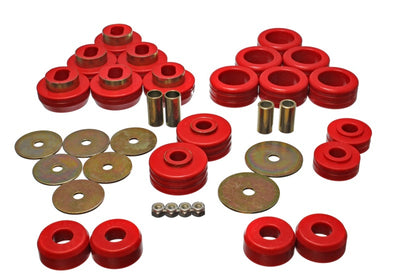 Energy Suspension Polyurethane Body Mount Set Red — Fits 1992-1997 GM Denali XL Blazer Yukon XL 4WD