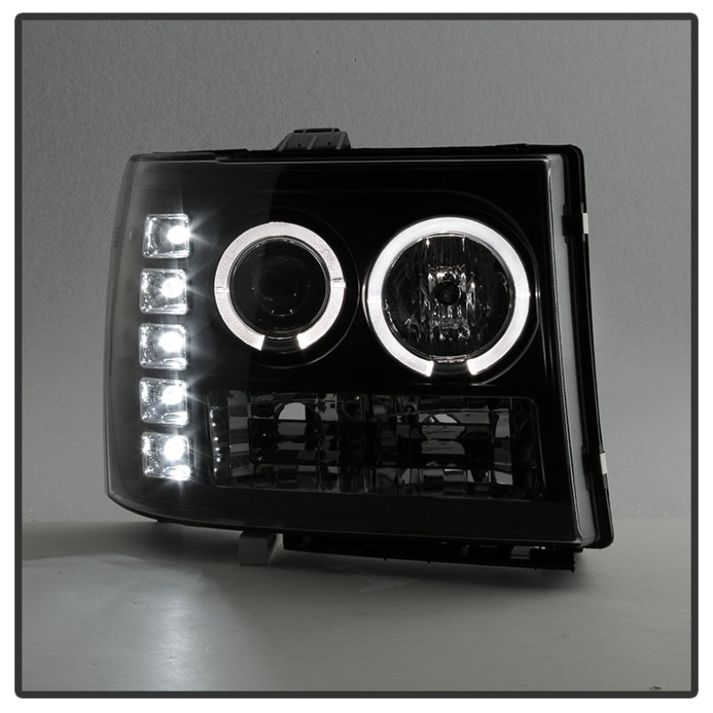 Proyector LED Halo Spyder GMC Sierra 1500/GMC Sierra Denali 08-13 - LED Blk PRO-YD-GS07-HL-BK