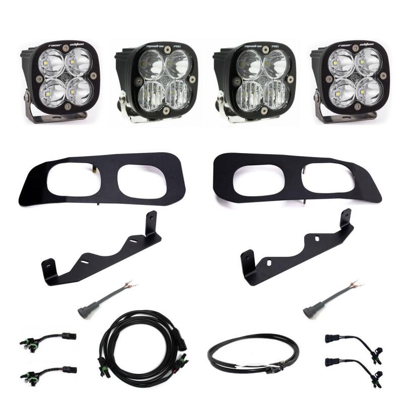 Baja Designs Squadron Racer/Pro Dual Fog Light Kit — Fits 2023-2024 Ford F-250/F-350 Super Duty