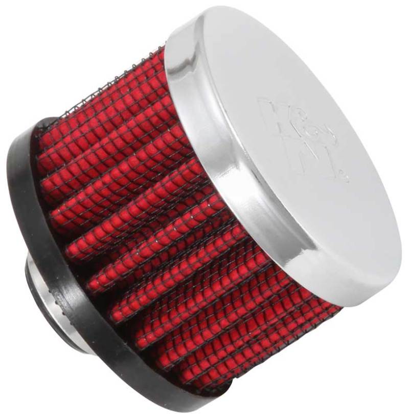 K&N 62-1320 Crankcase Vent Filter - 0.375in Flange ID Rubber Base Clamp-On