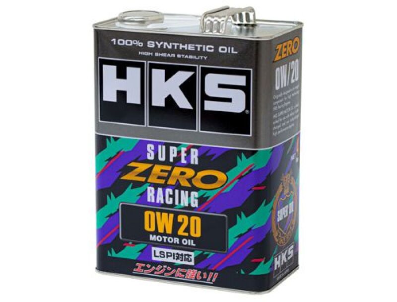 HKS Super Zero Racing 0W-20 Synthetic Motor Oil 4L — High Performance Engine Lubricant