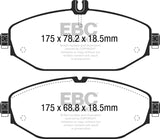 EBC 15+ Mercedes-Benz C300 (W205) 2.0 Turbo Greenstuff Front Brake Pads