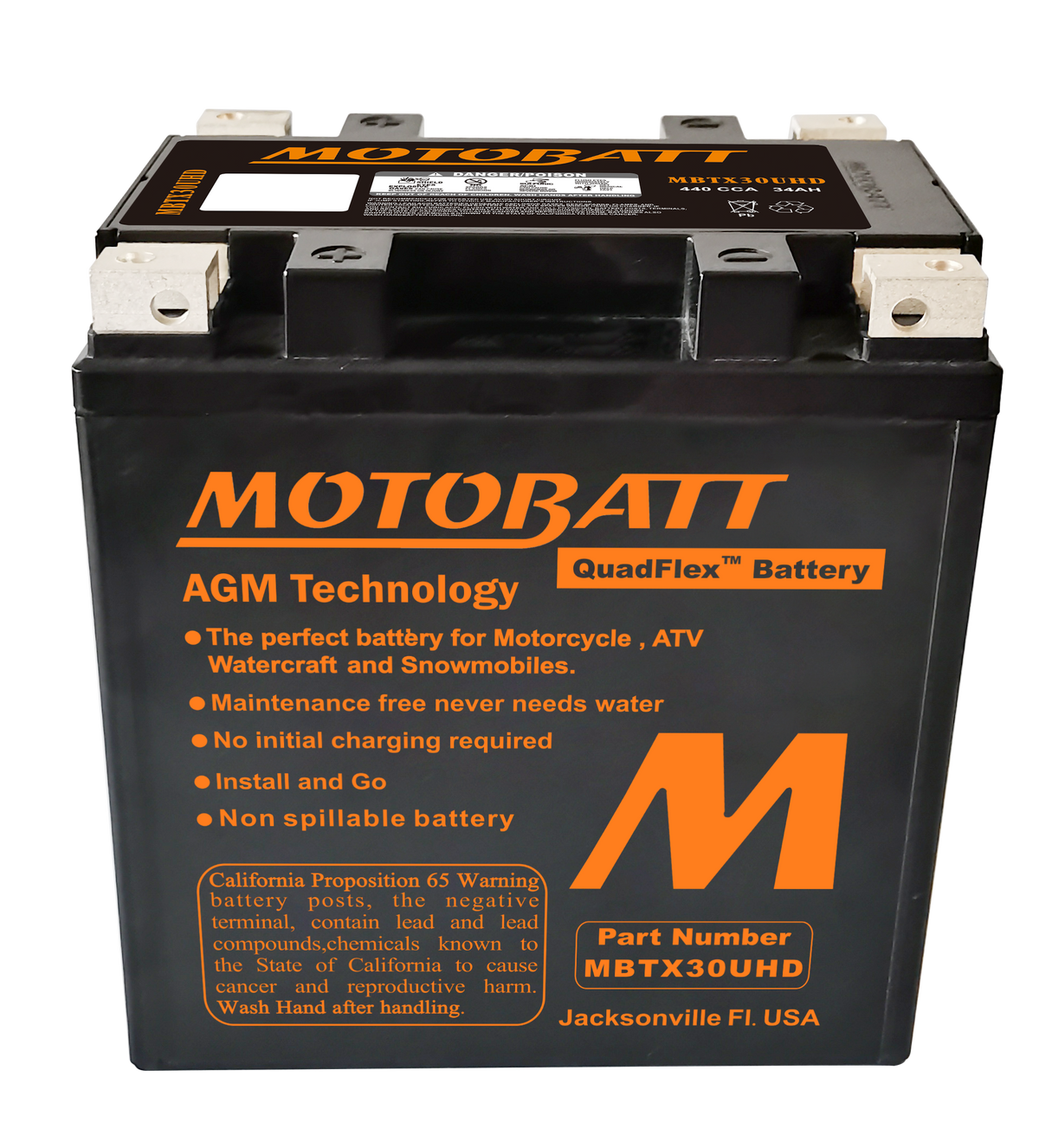 Motobatt Battery MBTX30U(HD) Sealed Factory Activated