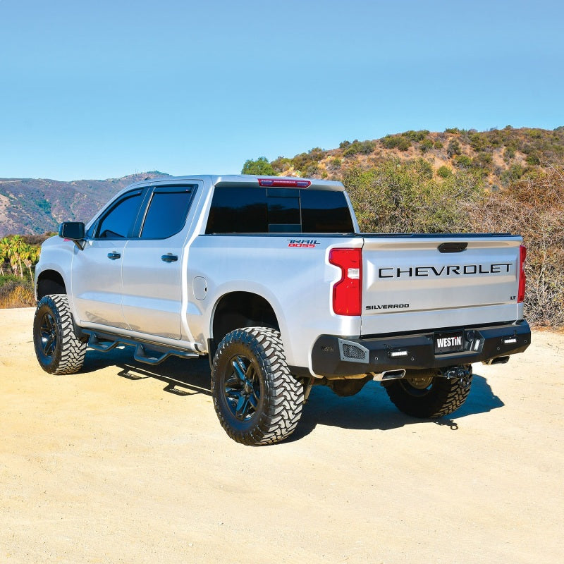 Westin Pro-Series Rear Bumper - Textured Black — Fits 2019-2024 Silverado 1500, Sierra 1500