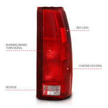 Cargar imagen en el visor de la galería, ANZO 1988-1999 Chevy C1500 Taillight Red/Clear Lens (OE Replacement)