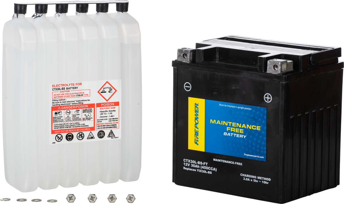 Fire Power Battery CTX30L-BS-FT Maintenance Free