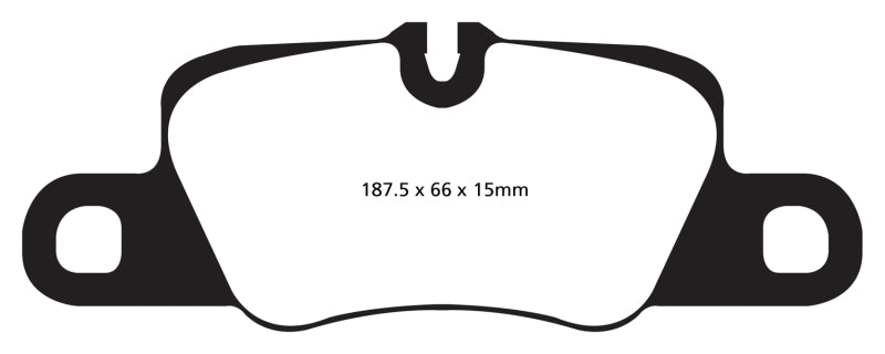 EBC 12-15 Porsche 911 (991) (Cast Iron Rotor only) 3.8 Carrera S Redstuff Rear Brake Pads