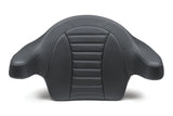 Mustang 14-21 HD FL Touring Extended Arm Wrap-Around Backrest Deluxe - Black w/Grey Stitching