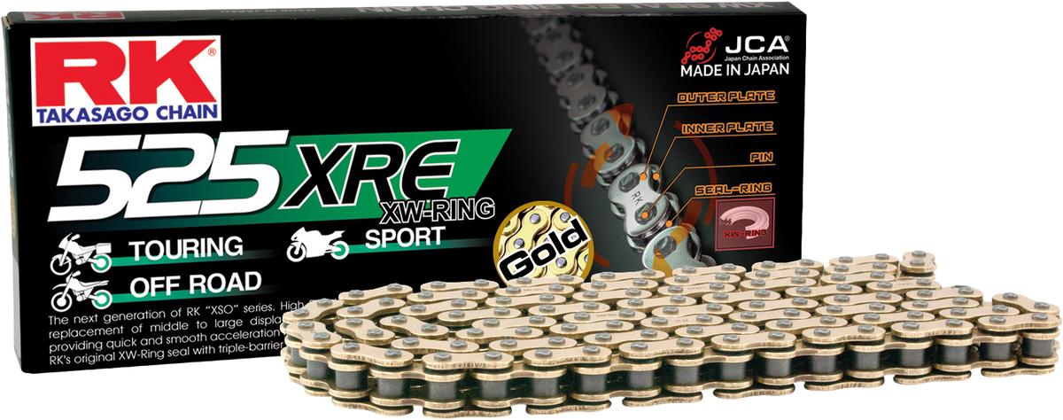 RK Excel GB525XRE Drive Chain Gold 525 X 135 (GB525XRE-130)