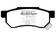 Cargar imagen en el visor de la galería, EBC 92-94 Acura Integra 1.7 Vtec Ultimax2 Rear Brake Pads