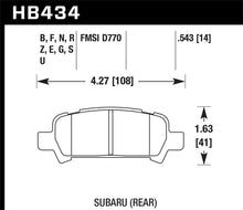 Cargar imagen en el visor de la galería, Hawk 02-03 WRX / 05-08 LGT D770 Performance Ceramic Street Rear Brake Pads