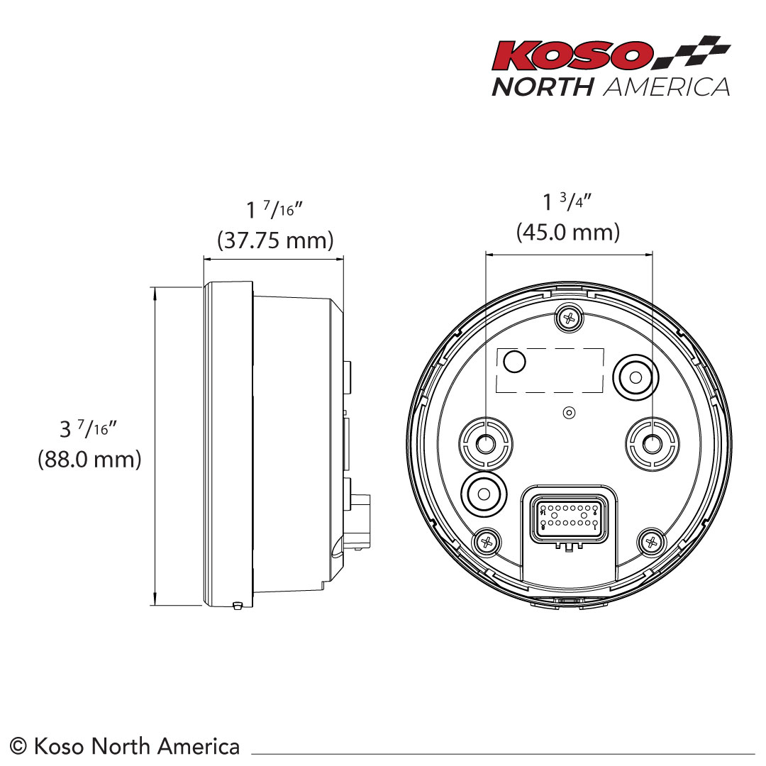 KOSO TNT-05 D80 Multifunction Meter (BA087000)