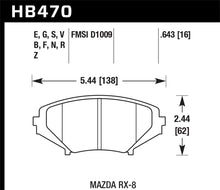 Cargar imagen en el visor de la galería, Hawk 04-09 RX8 HPS Street Front Brake Pads (D1009)