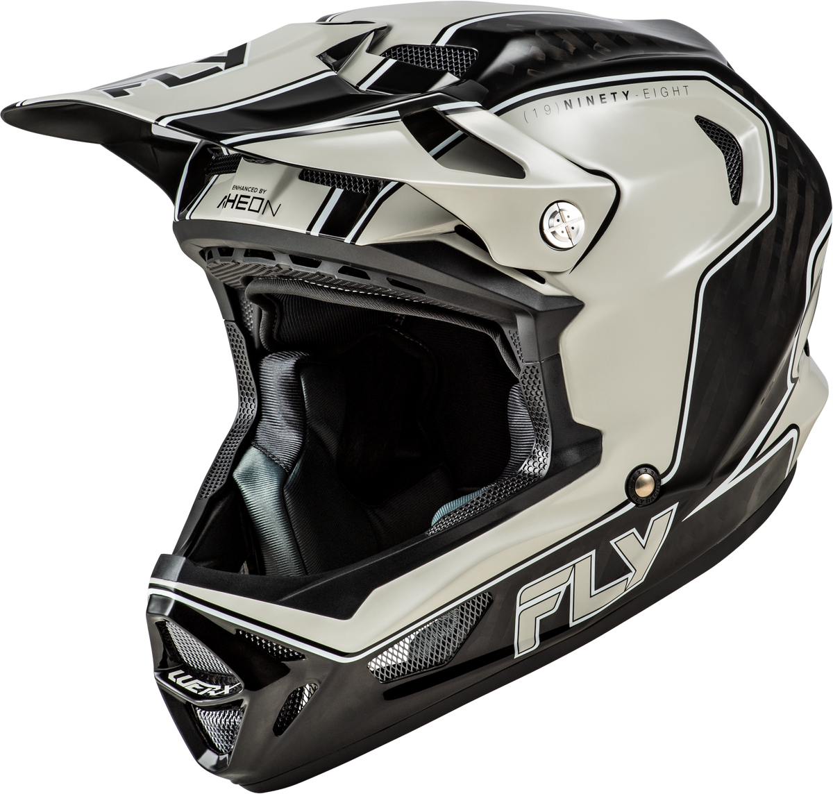 Fly Racing Werx-R Flow Carbon Helmet Black Carbon/Grey MD (73-9230M)