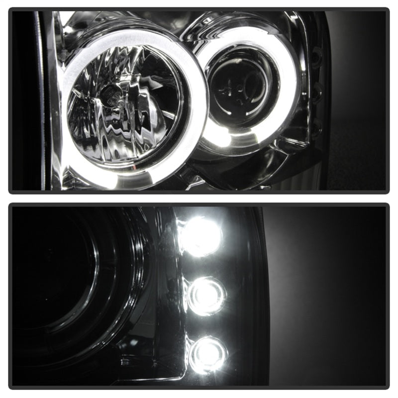 Proyector Spyder Ford F250 Super Duty 99-04 Versión 2 LED Halo LED Chrm PRO-YD-FF25099-1P-G2-C