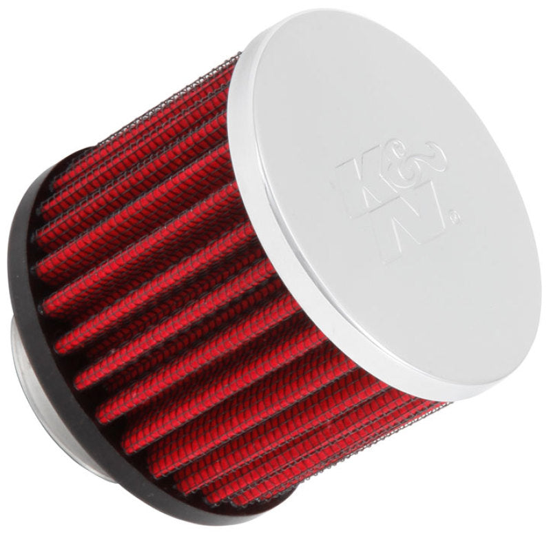K&N 62-1440 Crankcase Vent Filter — 1.375in Flange ID x 3in OD x 2.5in H Chrome Top