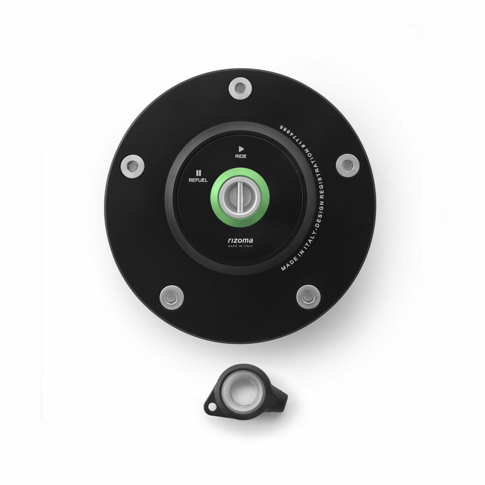 Rizoma GAS CAP Locking Black/Green KAW (TF011B)