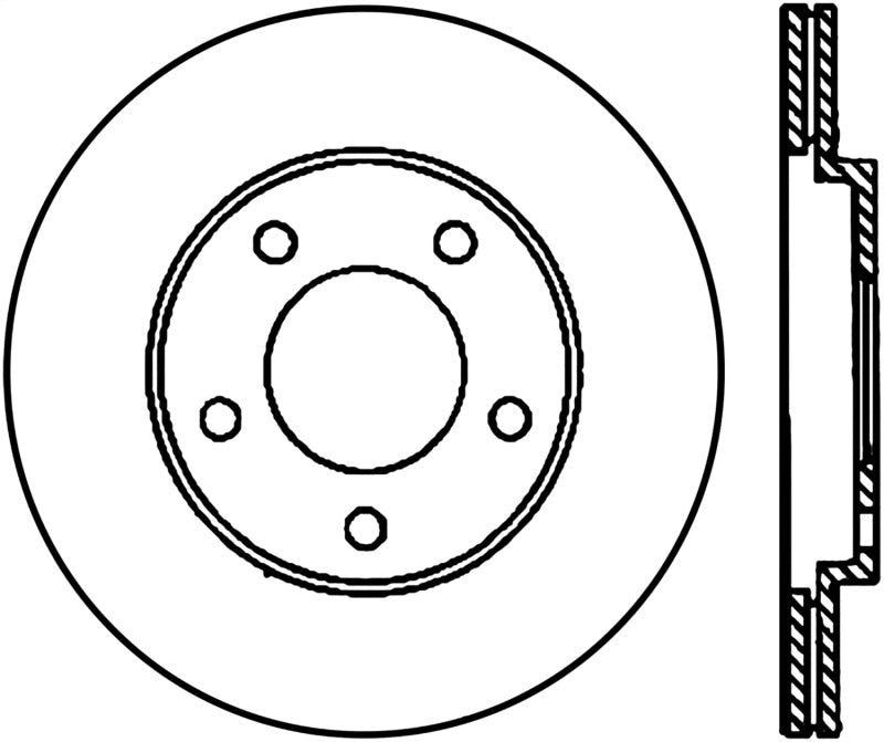 StopTech Power Slot 05-10 Mustang V6/4.0L / GT V8-4.6L Rear Right CRYO Rotor