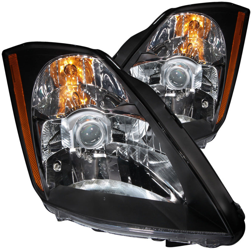 Faros delanteros de cristal ANZO 2003-2005 Nissan 350Z negros