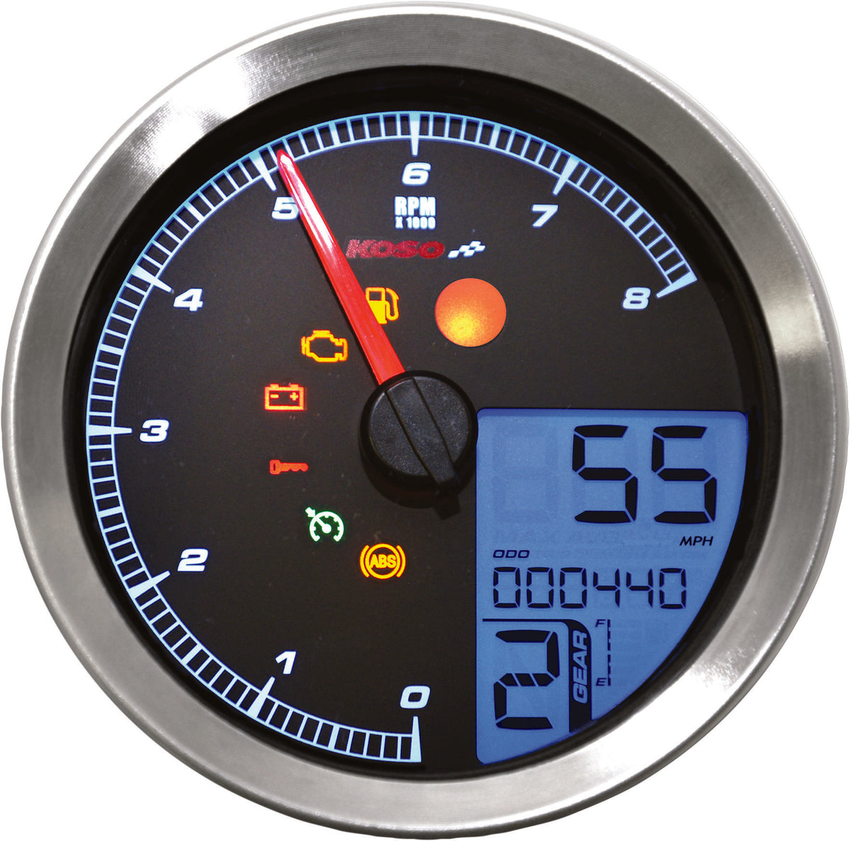 KOSO Speedo / Tach SIL Bezel LCD Color Change Display (BA051221)