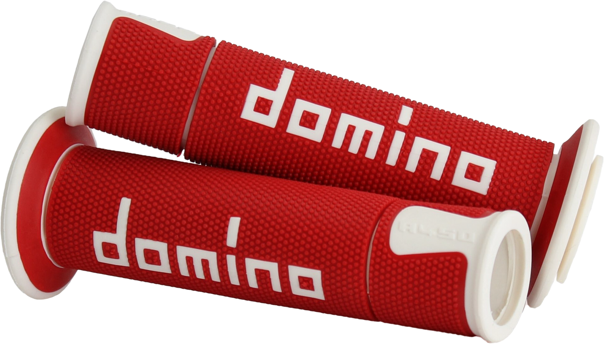 Domino Racing A450 Road Racing Grips RED/White Pair (A45041C4642B7-0)