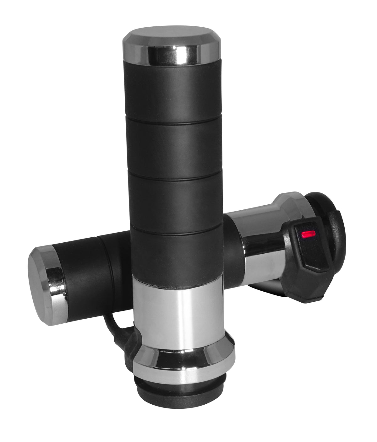 KOSO Titan-X Heated Grips Chrome Electric Throttle (AX068M00)