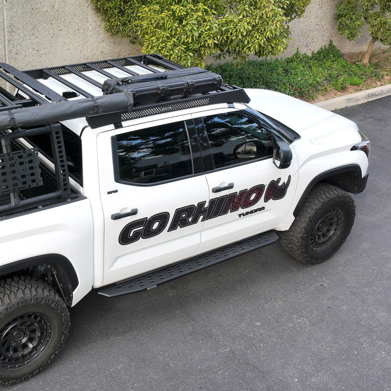 Go Rhino 22-23 Toyota Tundra CrewMax Ceros Low Profile Roof Rack - Tex. Blk