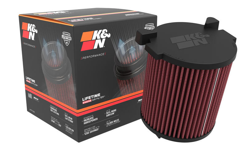 K&N E-2014 High-Flow Drop-In Air Filter — Fits 2007-2015 VW Eos/Jetta/Passat 1.6L/2.0T/TDI