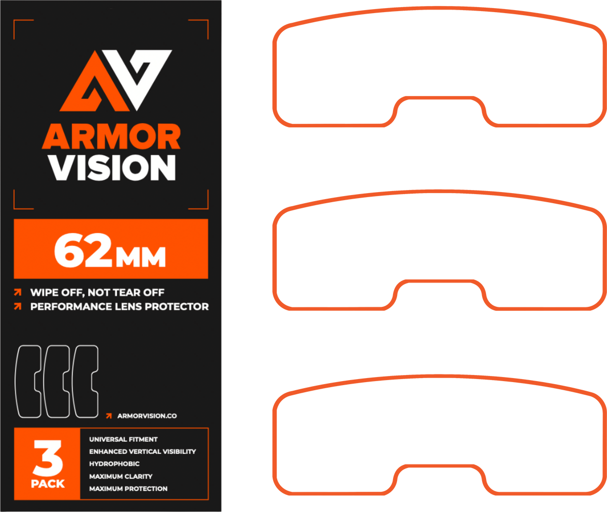 Armor Vision 62MM 2ND GEN 3/PK (AV0062)