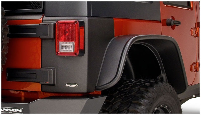 Bushwacker 07-18 Jeep Wrangler Trail Armor Rear Corners - Black