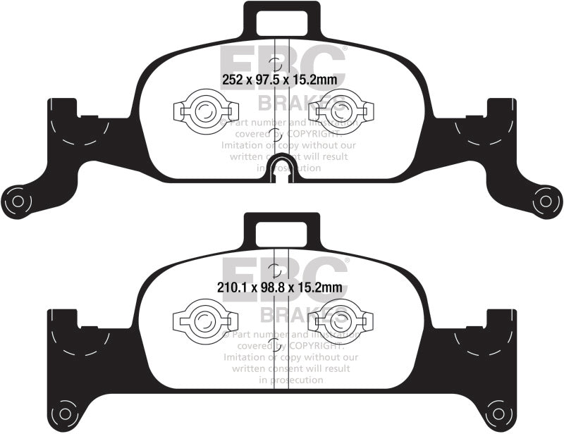 EBC 2018+ Audi A4 Allroad Quattro 2.0L Turbo Greenstuff Front Brake Pads