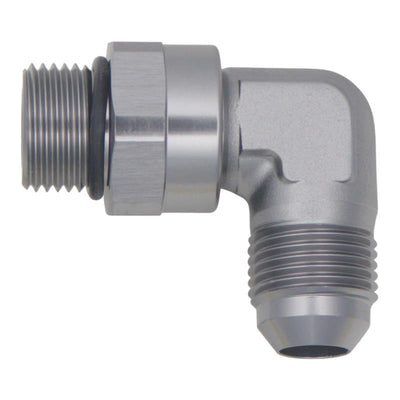 DeatschWerks 8AN ORB Swivel to 8AN Flare 90-Degree Fitting - DW Titanium