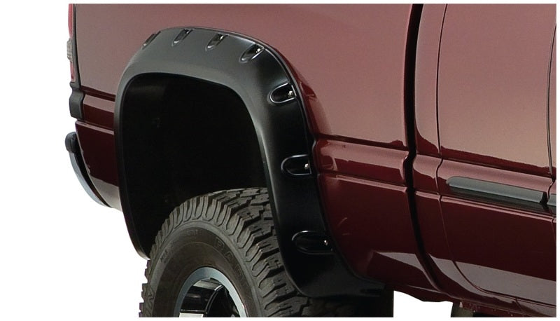 Guardabarros estilo bolsillo para Dodge Ram 1500 Fleetside Bushwacker 02-08, 4 piezas, 75,9/76,3/97,9 pulgadas, color negro