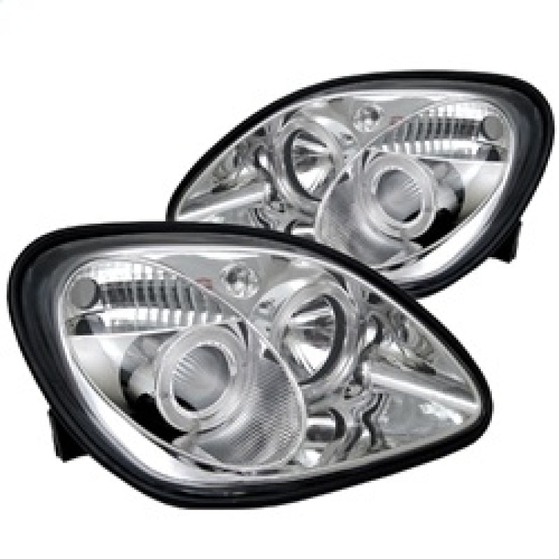 Proyector halógeno Spyder Mercedes Benz SLK 98-04 - LED Halo Chrm PRO-YD-MBSLK98-1PC-HL-C