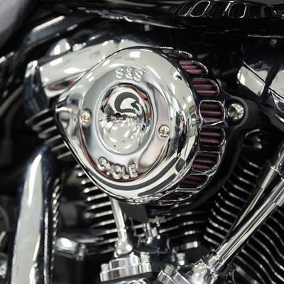 S&S Cycle M8 Stealth Air Cleaner Kit - Gloss Black Mini Teardrop Cover