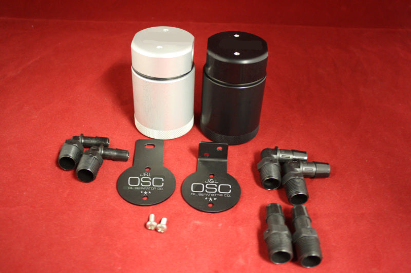 Kit básico de separador de aceite J&amp;L 3.0, anodizado negro (incluye 2 soportes y 6 accesorios)