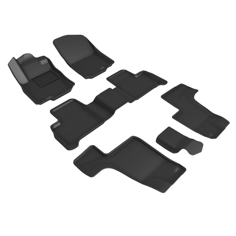 3D MAXpider Kagu All-Weather Floor Mats - Black — Fits 2012-2019 Mercedes-Benz GL/GLS-Class