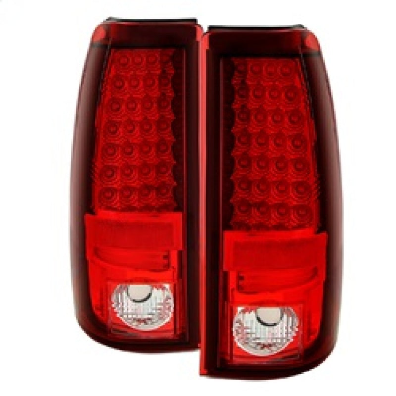 Luces traseras LED Spyder Chevy Silverado 1500 03-06 (no aptas para Stepside) rojas y transparentes ALT-YD-CS03-LED-RC