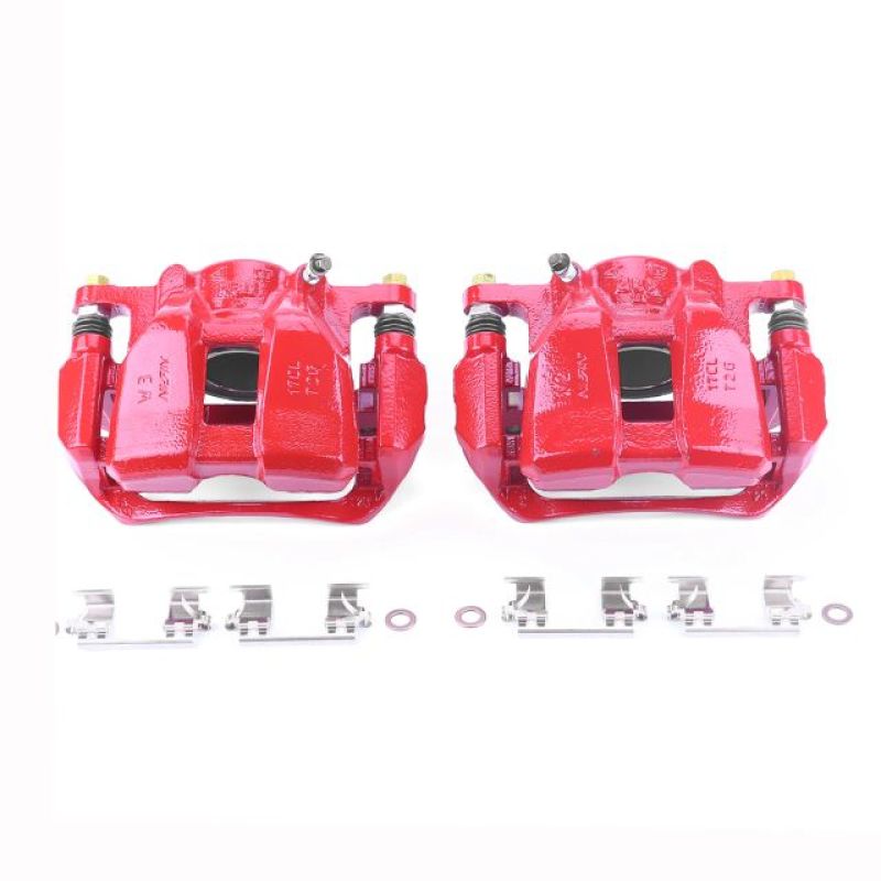 Pinzas delanteras rojas Power Stop 13-18 Honda Accord con soportes (par)