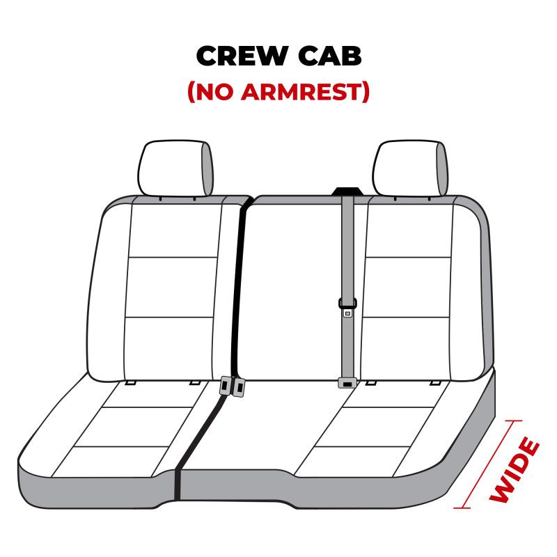 Covercraft Polycotton SeatSaver Custom Second Row Seat Covers - Charcoal — Fits 2014-2019 Chevy Silverado / GMC Sierra