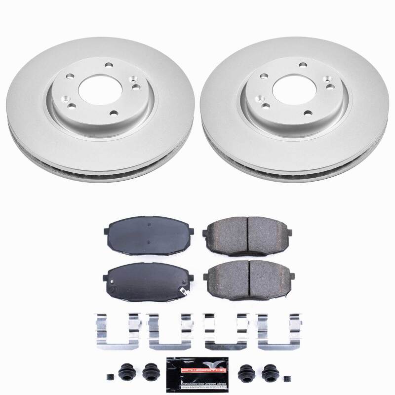 Power Stop 10-13 Kia Forte Front Z23 Coated Brake Kit